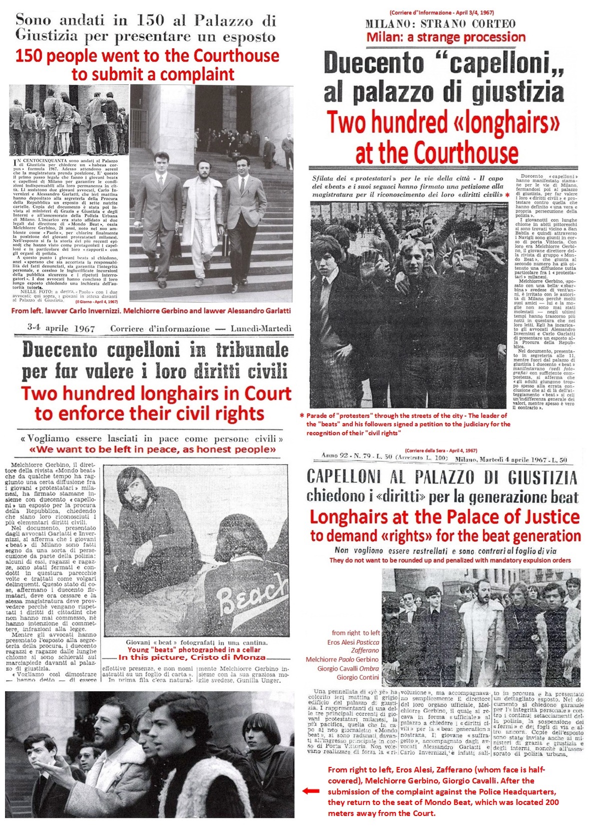 Mondo Beat's complaint against the Milan Police Headquarters was the first of this kind in history.