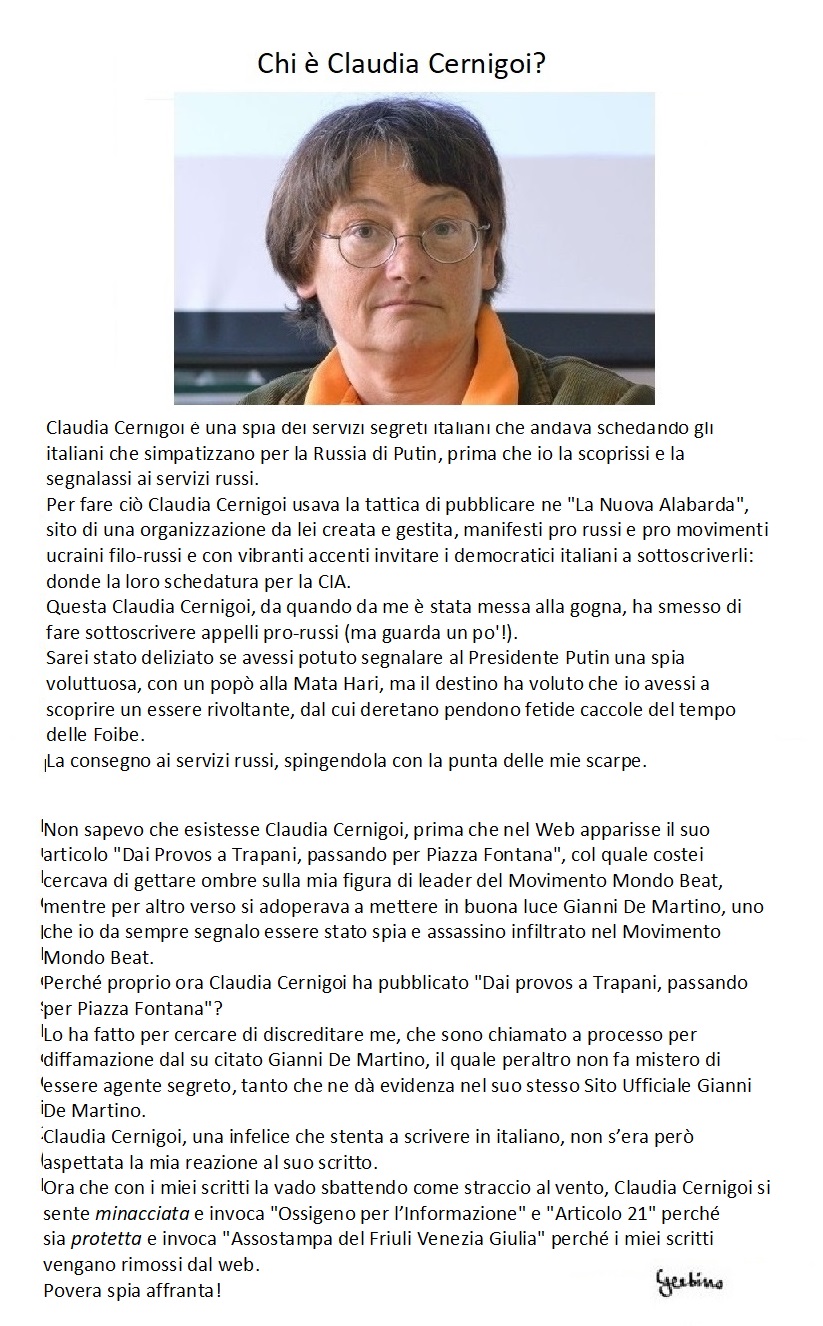 Chi e' Claudia Cernigoi